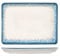 H&H Jupiter Assiette rectangulaire en porcelaine, 17 x 23 cm, design moderne, élégant, pour servir les plats, nuances bleues