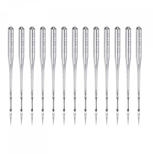 sourcing map Sewing Machine Needles DCX1 Industrial Overlock Serger Needle Size 80/12 30Pcs