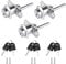 ZHIQIN 3 Pièces Serrure à Tiroir avec Clé pour Meubles Serrure à Piston pour Classeurs Armoire Vitrine, Diamètre 16 mm, Longueur 61 mm (Argent)