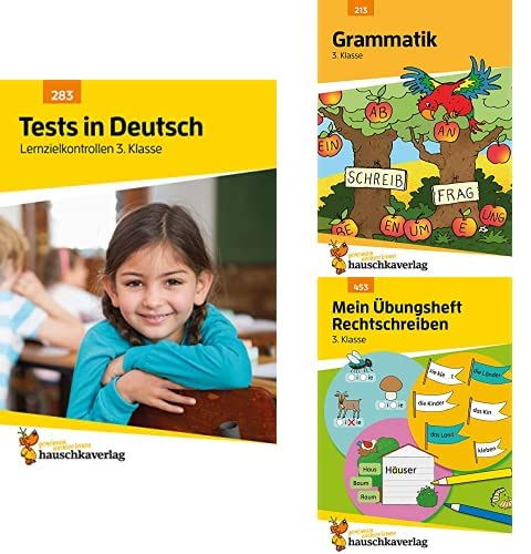Deutsch-Set 3. Klasse für bessere Noten - 3 Übungshefte mit Lösungen zur optimalen Förderung: Rechtschreibung, Grammatik und Lesen, echte Tests (Lernhefte zum selbstständigen Üben)