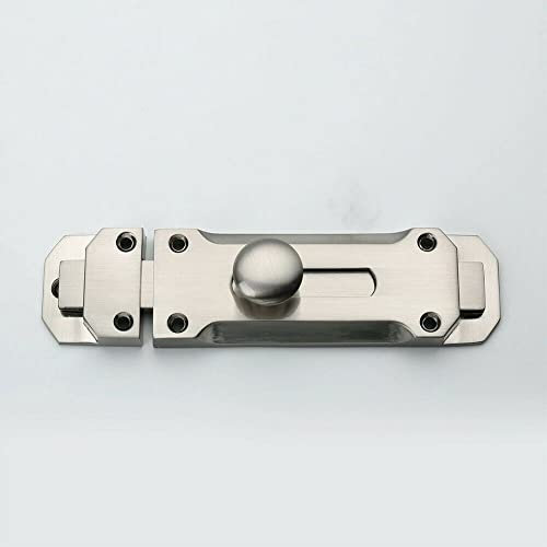 ZYNCUE 3/4/5inch Brushed Nickel Door Lock Slide Bolt Latch For Bathrooms Toilets & More