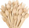 300 pcs Disposable Wooden Cutlery Set (100 Spoons, 100 Forks, 100 Knives) - Biodegradable compostable Cutlery Supplies Ideal for Party, Events, BBQs - eco-Friendly Tableware