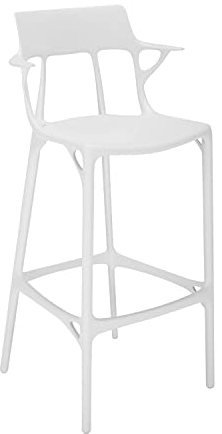 Kartell A.I. Stool Recycled, Hocker, Weiß, Höhe 75 cm