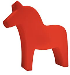 8 seasons design Shining Dala Horse LED Deko-Lampe Pferd, Höhe: 43cm, Rot, E27 Fassung inkl. Leuchtmittel in warmweiß, Tischlampe, Kinderzimmerlampe, Outdoor & Indoor