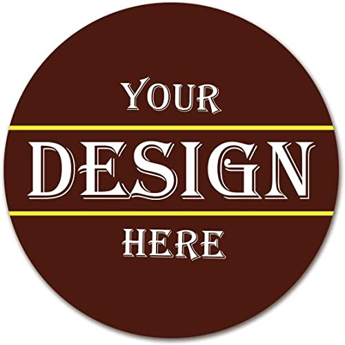 100-200 Personalised Stickers Labels, Round Custom Stickers Business Logo Image Sealing Labels for Bakery, Flower Shop, Beverage Shop, etc (Round)