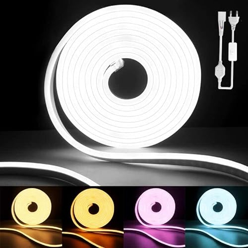 LED-Neonstreifen. 230V, weißes Licht 20M, außen wasserdicht / flexibel DIY-Streifenlicht für Indoor-Party-Dekoration / Outdoor-LED, mit Netzteil + Controller
