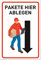 Paket Ablageort Schild (30 x 20 cm Kunststoff) - Ablageort für Zustellung Kennzeichnung - Paketbox Schild - Abstellgenehmigung erteilen