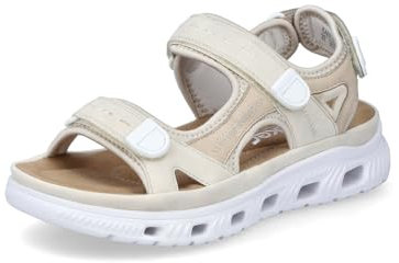 Rieker Damen Klassische Sandalen 64074, Frauen Sandalen,Sommerschuhe,Freizeitschuhe,offene Schuhe,Strandschuhe,beige (60),40 EU / 6.5 UK