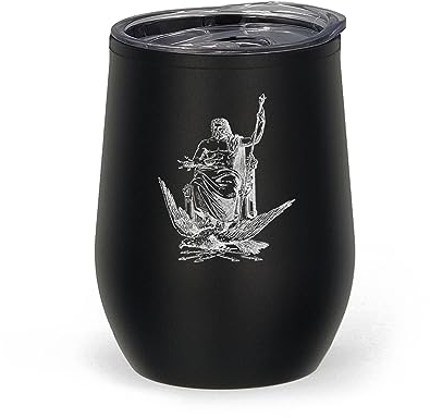 Zeus Riding On Eagle Art - Taza térmica con grabado láser