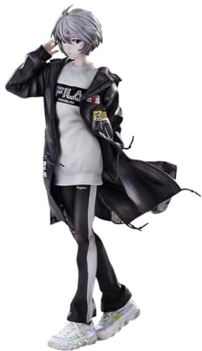 Zhongkaihua Ayanami Rei Figur, 24 cm, Trend-Stil, Anime PVC Statue, Computertisch-Dekoration, Ornament, Geburtstags- und Weihnachtsgeschenk für Fans