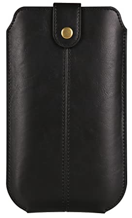 Handy Gürteltasche Leder Herren, Handy Gürtelclip Hülle Klein, 6.7 Universal Vertical Leder Gürtel Holster mit Gürtelclip Bauchtasche Gürtelbeutel Geldbörse Handytasche mit Kartenfach Gürtelschlaufe