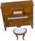 Abaodam 1 Satz Mini-hausdekoration Mini-flügel Aus Puppenhaus-Musikinstrument Puppenhausminiaturen Miniatur-hausmöbel Mini-instrumentenmodelle Flügel Mit Hocker Kind Holz Klavier Kuchen