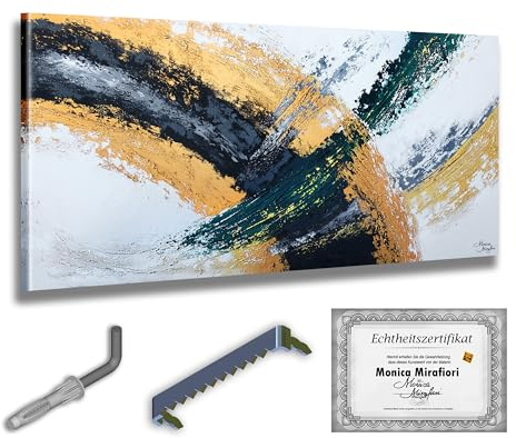 Monica Mirafiori I 100% HANDGEMALT I Gemälde Melancholy 140x70cm | Gemälde Handgemalt | Acrylgemälde | Sehr Großes Acrylbild I Moderne Kunst I Kunstbilder