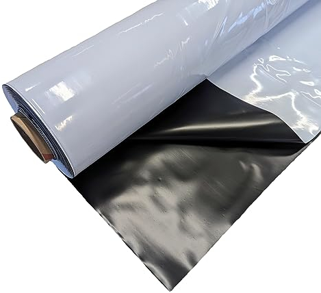 Konege Silofolie, Abdeckfolie, Gartenfolie - Breite 4,0m x Länge 4,0m, schwarz/weiß, lichtdicht, wasserdicht, UV-Beständig