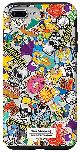 Die Simpsons-Aufklebercollage Hülle für iPhone 7 Plus/8 Plus