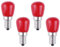Jiotouhu E14 LED Glühbirne 220V Kühlschrank Birnen Ersatz für Appliance Kühlschrank Dunstabzugshaube, Rot (4er Pack)