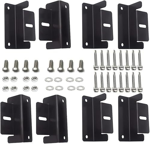 Solarmodul Z-Halter mit Muttern/Schrauben, Solarpanel Montagehalterung für Boot,Wohnmobil, Caravan, Z-halterung für Dachmontage Montage Solarpanel, 8 Stück Schwarz