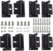 Soporte Z para módulo solar con tuercas/tornillos, soporte de montaje de panel solar para barco, autocaravana, caravana, soporte Z para montaje en techo, montaje de panel solar, 8 piezas negro
