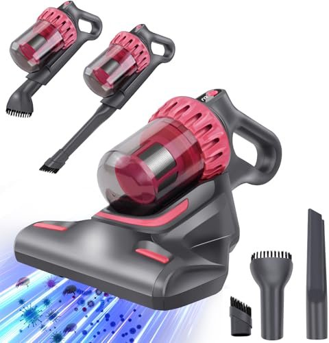 Aspirateur anti-acariens avec capteur de poussière, aspirateur à main pour matelas, élimine 99,99 % des bactéries allergiques, allergènes, punaises de lit, 10 kPa