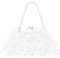 Pandalein Damen Blumen Clutch Seide Abendtasche Brauttasche Kleidertasche Handtasche mit Perlen Henkel Kette für Hochzeit Wedding Prom Party