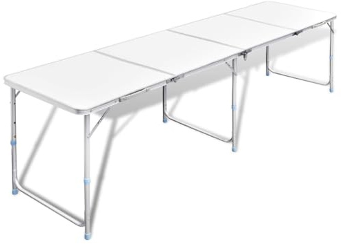 Campingtisch klappbar höhenverstellbar Aluminium 240 x 60 cm