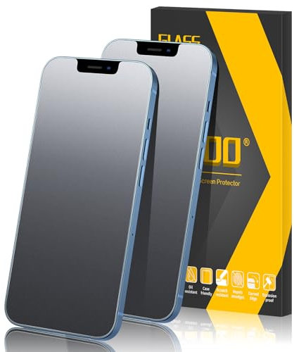 JEHOO 2 Stück für iPhone 12/iPhone 12 Pro Matt Panzerglas, Anti-Fingerabdruck, Blendschutz, 9H Matte Schutzfolie, Stoß-Kratzfest, Gehärtetem Glas Screen Protector mit Installationswerkzeug