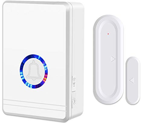 NineLeaf Türglocke, wenn Tür öffnet, Tür offen Glocke Sensor Glocke für Shop-Eingang, Türeingang Alarm Glocke, Türglocke offen Sensor für Haus Geschäft Restaurant 1Empfänger 1Magnetischer Sensor