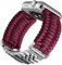 BINLUN Compatibile con Apple Watch Cinturino 42mm 41mm 40mm 38mm Cinturini Sportivo Intrecciato 550 Paracord Acciaio Compatibile con iWatch Serie 10/9/8/7/SE2/SE/6/5/4/3/2/1(Prugna Argento)