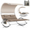 KESSER® Doppel-Sonnenliege Doppelliege mit Sonnendach, Kopfkissen Tasche für 2 Personen, Relaxliege, Gartenliege, Schaukelliege ergonomische Liegefläche, 240 kg Belastung, Seitentasche, Creme