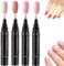 4pcs Polishey Nail Polish Pens Uk, Nail Polish Pens Creative Design Easy Application Diy Nail Polished Nail Varnish Pens For Girls Ideal For At Home Manicure And Nail Design