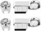 1 Pair Bath Screen Hinges-Left and Right Shower Screen Hinges ABS Chrome Plating Bathroom Shower Brackets Clamping 6mm Glass