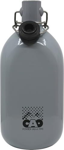 C.A.O. Gourde Carrée 1 Litre Aluminium Grise | Longueur 9,4 cm, Largeur 7,4 cm, Hauteur 24 cm, Forme Carrée