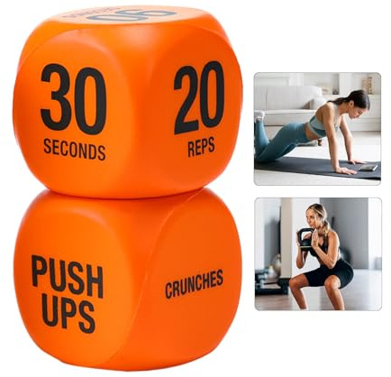 Generisch Trainingswürfel - 6-Seitiger Fitness Würfel Damenset 2-Teilig - Sportzubehör Für Kniebeugen Liegestütze Teenager Männer Reisen Zuhause Hotel Outdoor
