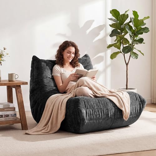 Upvilla Sitzsack Sofa, Boneless Couch mit ergonomischem Design, kleines Bodensofa ohne Montage, bequemes Lazy Sofa für Wohnzimmer, Schlafzimmer, Büro & Gaming