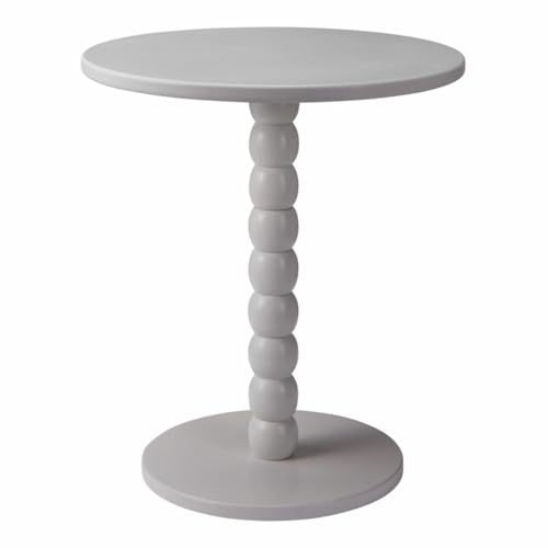 HowHomely Couchtisch Beistelltisch Sofatisch rund weiß 35 x 35 x 40 cm Kleiner Tisch Design Säule Holz MDF Wohnzimmertisch Nachttisch modern Loft Stil dekorativ