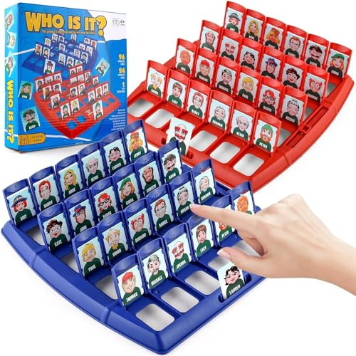 VorPrillynt Wer Das Ist? Klassisches Ratespiel für 2 Spieler, Tragbares Brettspiel, Reisespiel für Kinder und Erwachsene, Familienspiel