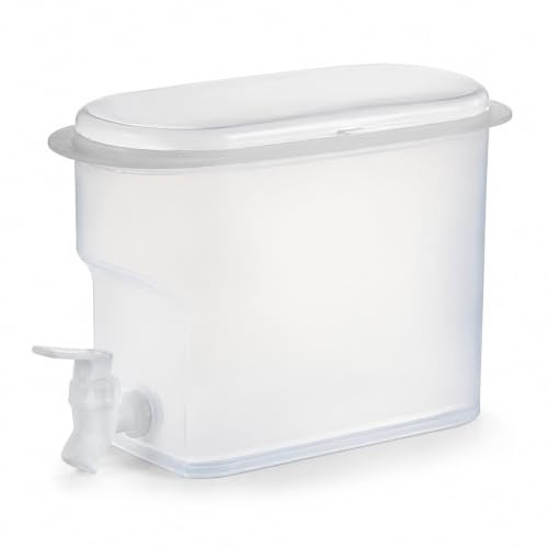 1Gal/3L Plastic Drink Dispenser with Tap for Fridge, Lemonade Jug