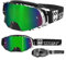 TWO-X Cross-Brille - Motocrossbrille mit verspiegeltem grünen - Motorradbrille - Enduro & Downhill - Schutz-Brille - Rocket - Crush Schwarz-Weiß