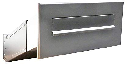 D-041 Edelstahl Mauerdurchwurf Briefkasten (Tiefe: 23-38 cm) - LETTERBOX24.de