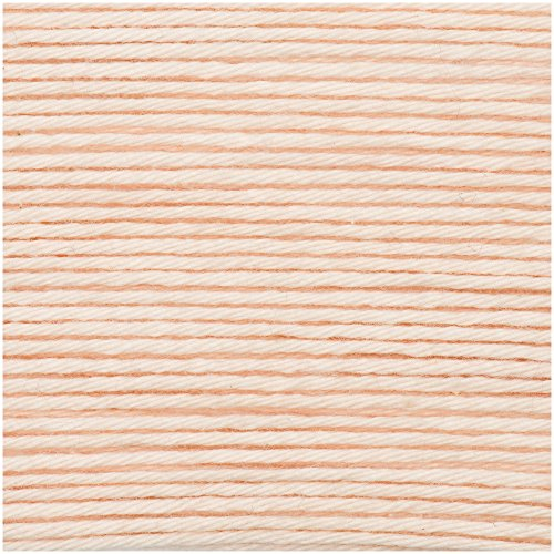 Ricorumi DK Wolle 100% Baumwolle Häkelgarn Häkelwolle 1 Knäul 25g Farbe (022 Puder)