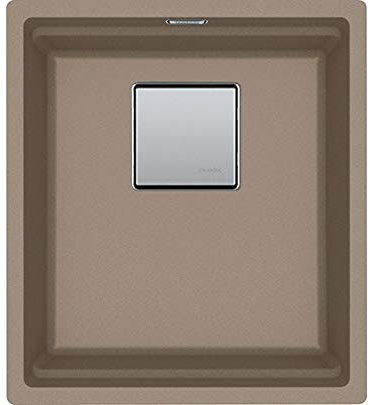 Franke Kubus 2 KNG 110-37 - Fregadero (Fregadero encastrado bajo encimera, Rectangular, Fragranite, Gris pardo, 1 senos, Rectangular)