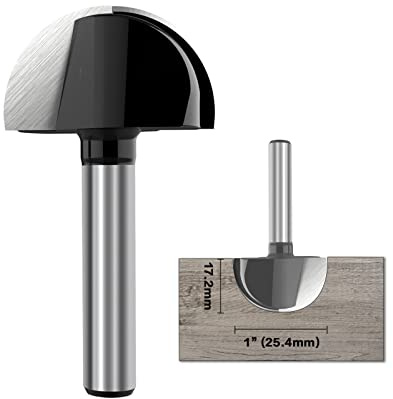 1/4 Zoll Schaft Cove Core Box Router Bit 1 Zoll Cutter Durchmesser Holzbearbeitung Schneidwerkzeug