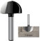 1/4 Inch Shank Cove Core Box Router Bit 1 Inch Cutter Diameter Woodworking Cutting Tool (Red)