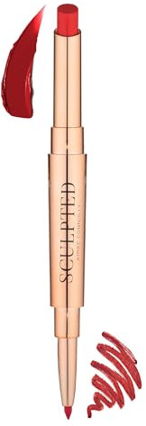 Lip Duo 2-in-1 Lipstick & Liner from Sculpted by Aimee (Double Trouble) - Travel-Friendly, Double-Ended Lip Duo to Sculpt, Shape & Colour Lips