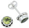 Ohrstecker 925 Silber Peridot leuchtend grüner Stein Edelstein Ohrringe echt Silber Damen Sterling Silber Stecker Geschenk(MOS-024-59)