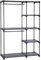 SONGMICS Armario de Ropa, Perchero, Burro Ropa, 112 x 43 x 165 cm, 2 Secciones para Colgar, con Compartimentos, Gran Capacidad, para Dormitorio, Salón, Lavandería, Gris RYG024G02