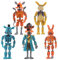 Jiumaocleu 5PCS Five Nights Game Figur 16cm FNAF Actionfigur leuchtender Bär Foxy Sister Location Funtime Horror Figur Modell Handgefertigtes Sammlerstück Geschenke für Kinder