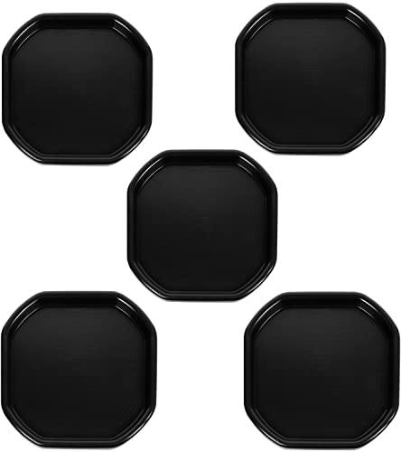 [Set of 5] Small Black Colour Plastic Mixing Tray Sand Water Play Builder Equipment Pool Pit Tray Water Game Garden Beach Tuff Tray Kids Messy Play Tray for Cement Mortar & Sand Plastering (70x70 CM)