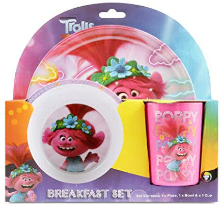 Trolls Plate, Bowl and Mug Dining Set