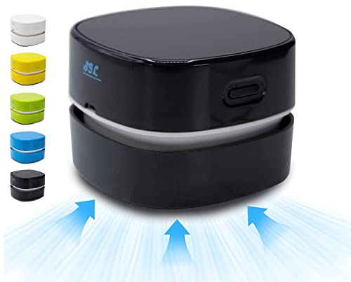 S.I.C Sci Mini aspiradora de Escritorio, aspiradora de Escritorio Recargable inalámbrica, barredora de lápiz, virutas de Goma, Confeti, Teclado, Coche, Escritorio (Negro)